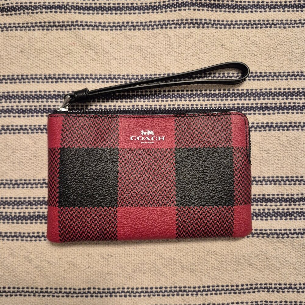 Red and Black check Clutch/Wristlet